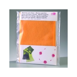 Merino Wollvlies zum Filzen gelb