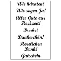 Stempelset mit Acrylblocks Geburt