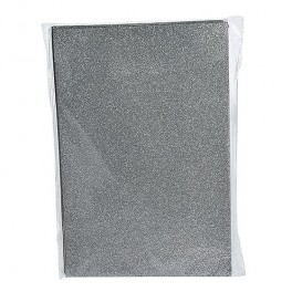 Moosgummi Glitter, silber