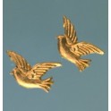 Wachsdekor Tauben gold
