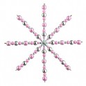 Drahsternebastelset mit Perlen 15cm, rosa/silber