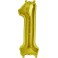 Folienballon silber "1"