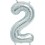 Folienballon silber "1"