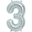 Folienballon silber "1"