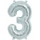 Folienballon silber "1"