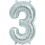 Folienballon silber "1"