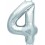 Folienballon silber "1"