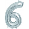 Folienballon silber "1"