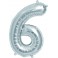 Folienballon silber "1"