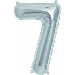 Folienballon silber "1"