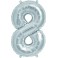 Folienballon silber "1"