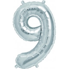 Folienballon silber "1"