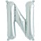 Folienballon silber "1"