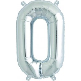 Folienballon silber "1"