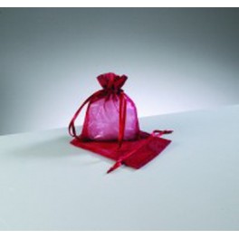 Organza Beutel mini bordeaux