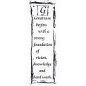 Motivstempel "Greatness begins..."