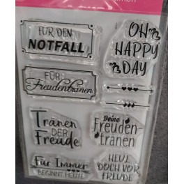 Stempelset mit Acrylblocks Geburt