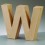 Papp Art Buchstabe W klein