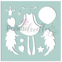 Polkadoodles Great Outdoors 6x6 Inch Stencil Trees/ Foilage