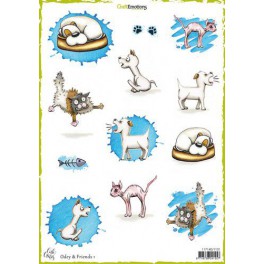 CraftEmotions Decoupage Bogen Odey & Friends 1