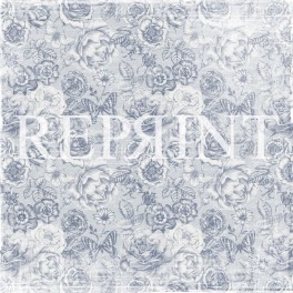 Designpapier Dusty Blue Collection "Big Roses"