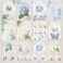 Designpapier Dusty Blue Collection "Tags"
