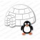 Schneideschablone "Penguin & Igloo"