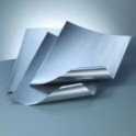 Alufolienzuschnitt Prägefolie silber/silber