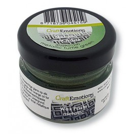 CraftEmotions Wax Paste metallic- Schildkrötengrün 