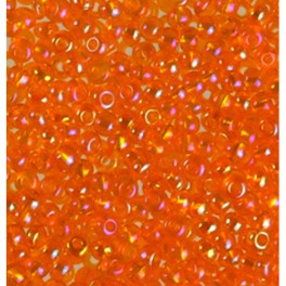 Rocailles 2,6mm irisierend orange regenbogen