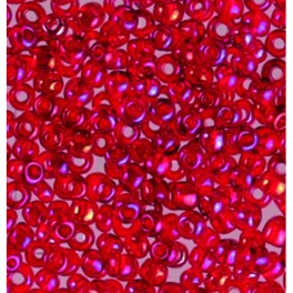 Rocailles 2,6mm irisierend rot regenbogen