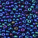 Rocailles 2,6mm metallic blaumix regenbogen