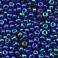 Rocailles 2,6mm metallic blaumix regenbogen