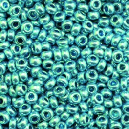 Rocailles 2,6mm metallic blau