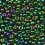 Rocailles 2,6mm metallic grün regenbogen