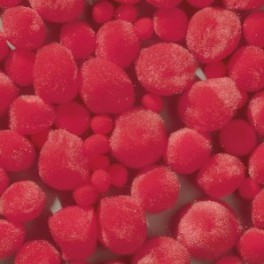 Pompoms bunt sortiert