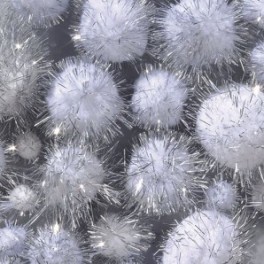 Pompoms bunt sortiert
