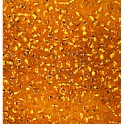 Rocailles 3,5mm mit Silbereinzug orange