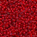 Rocailles 3,5mm mit Silbereinzug rot