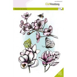 Motivstempelset "Mohnblumen, Schmetterlinge"