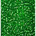 Rocailles 3,5mm mit Silbereinzug maigrün