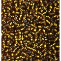 Rocailles 3,5mm mit Silbereinzug altgoldeinzug