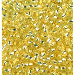 Rocailles 2,6mm mit Silbereinzug mandarine