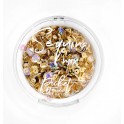 Pailletten rund gewölbt, gold hologramm