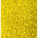 Rocailles 2,6mm mit Silbereinzug gelb