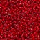 Rocailles 2,6mm mit Silbereinzug rot