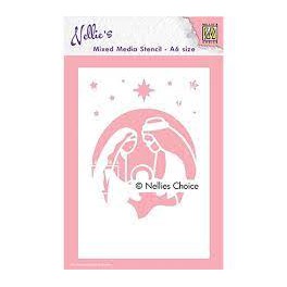 Nellies Choice Mixed Media Stencils A6 Rahmen Blumen