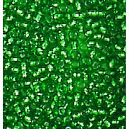 Rocailles 2,6mm mit Silbereinzug maigrün