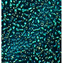 Rocailles 2,6mm mit Silbereinzug smaragd