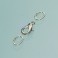 Magnetschließen Zylinder, echt versilbert